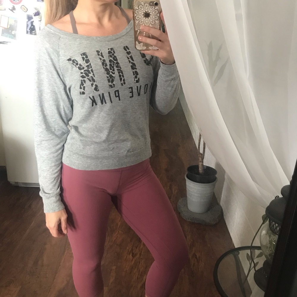 PINK Victoria’s Secret Leopard Print Letter Top - Picture 6 of 8